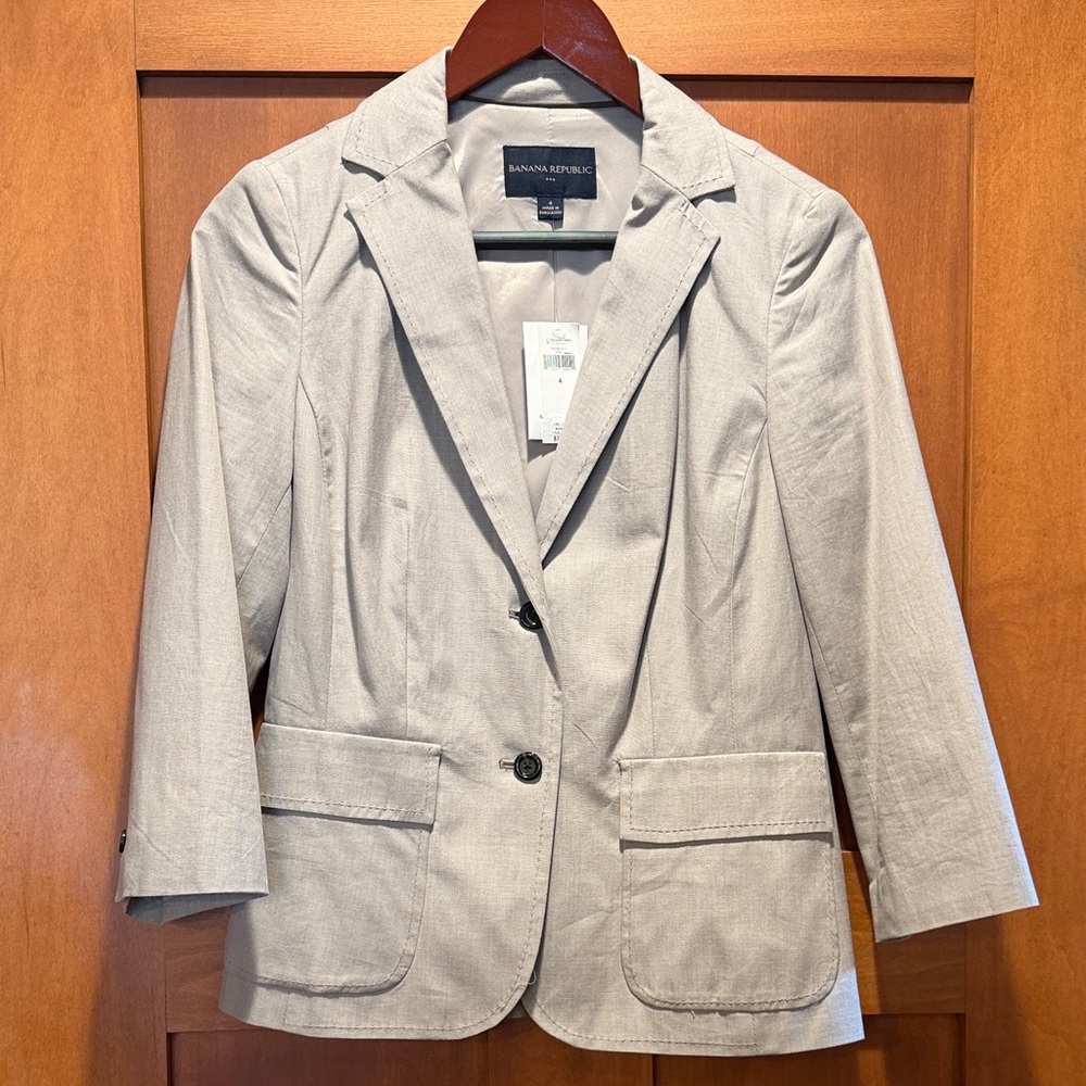 Banana Republic Women's Light Gray Blazer